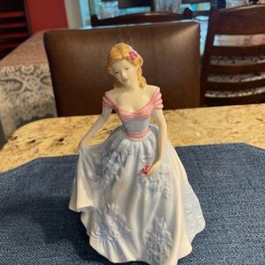Royal Doulton Faith Figurine with White and Pink Accents